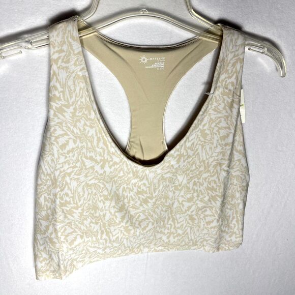 NWT Offline by aerie Cream Athletic Sports Bra‎ Ladies Size XL - Picture 8 of 12